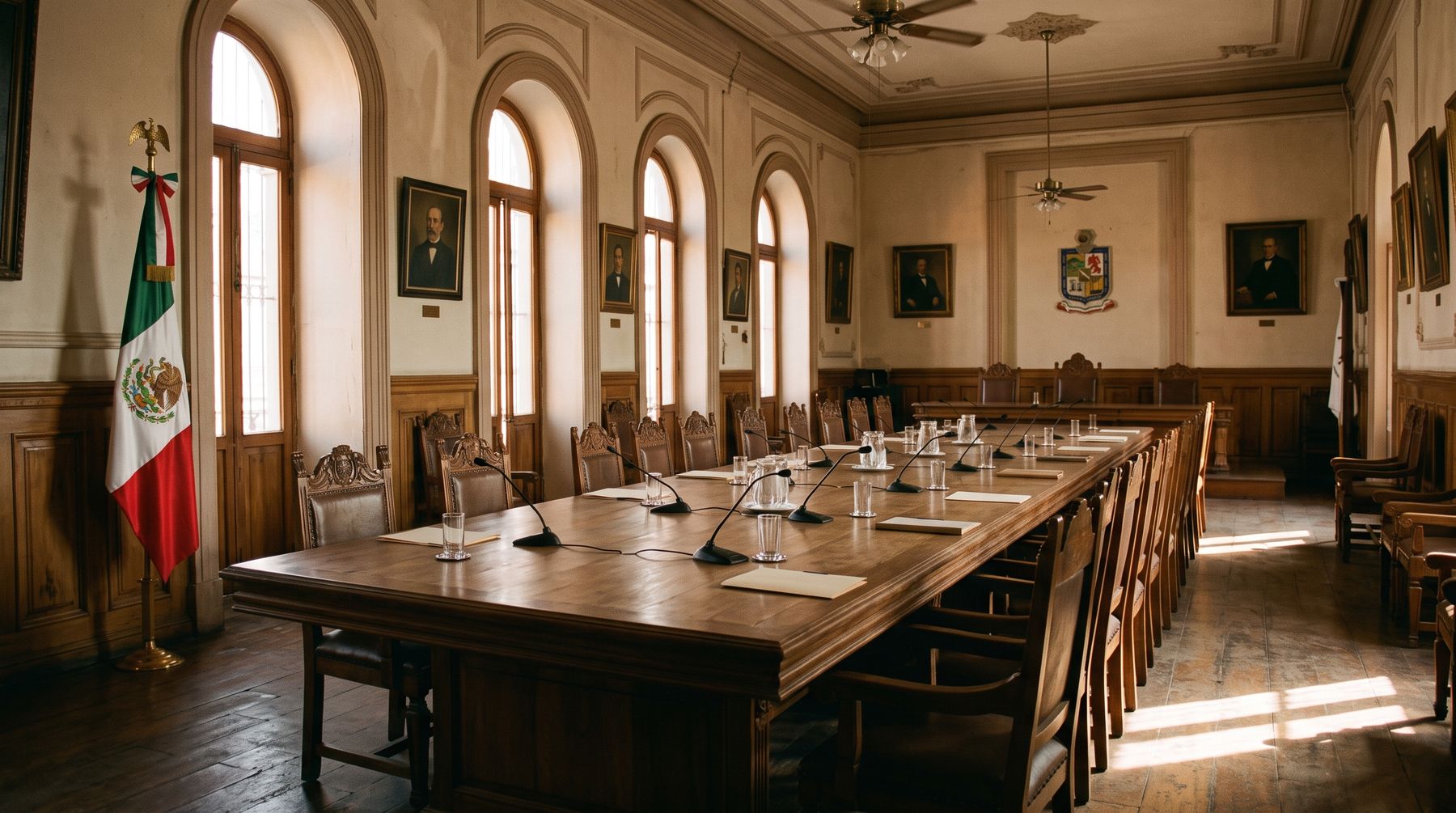 Sala de sesiones de un ayuntamiento.